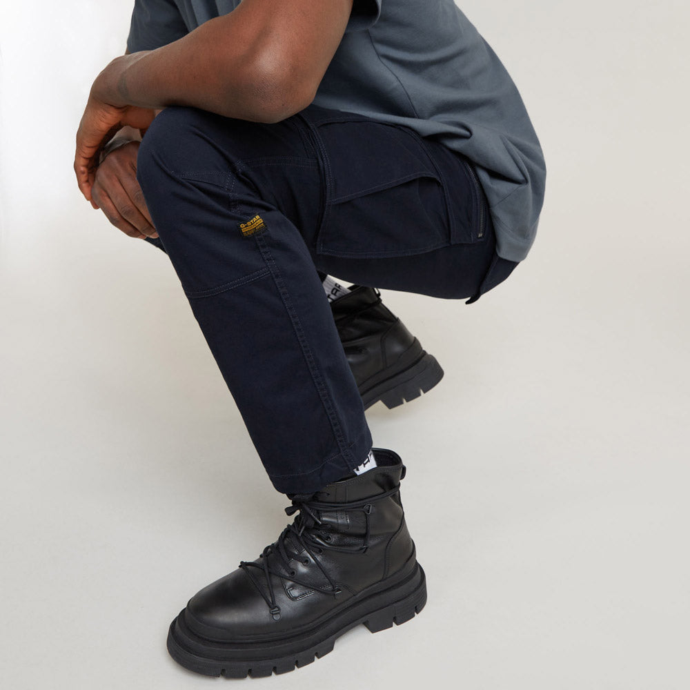 Rovic Zip 3D Tapered Cargo Pants - Navy
