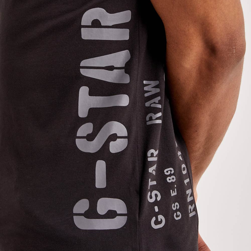 Side Stencil T-Shirt - Black