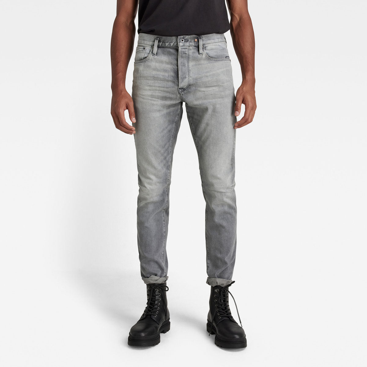 Scutar 3D Slim Fit Denim Jeans - Grey