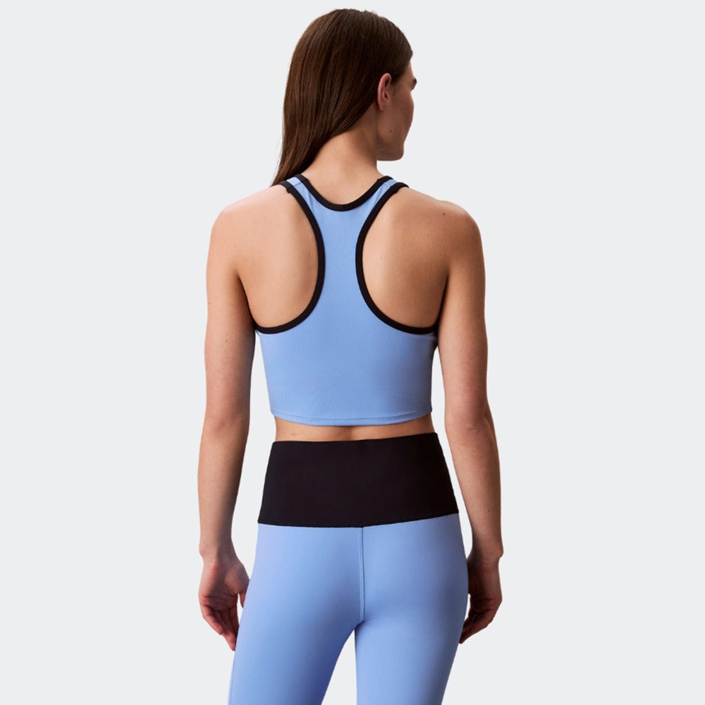 Icon Sport Graphic Longline Bra - Blue