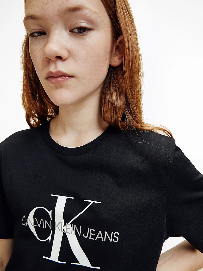 CK Kids Unisex Tee Monogram Print Black