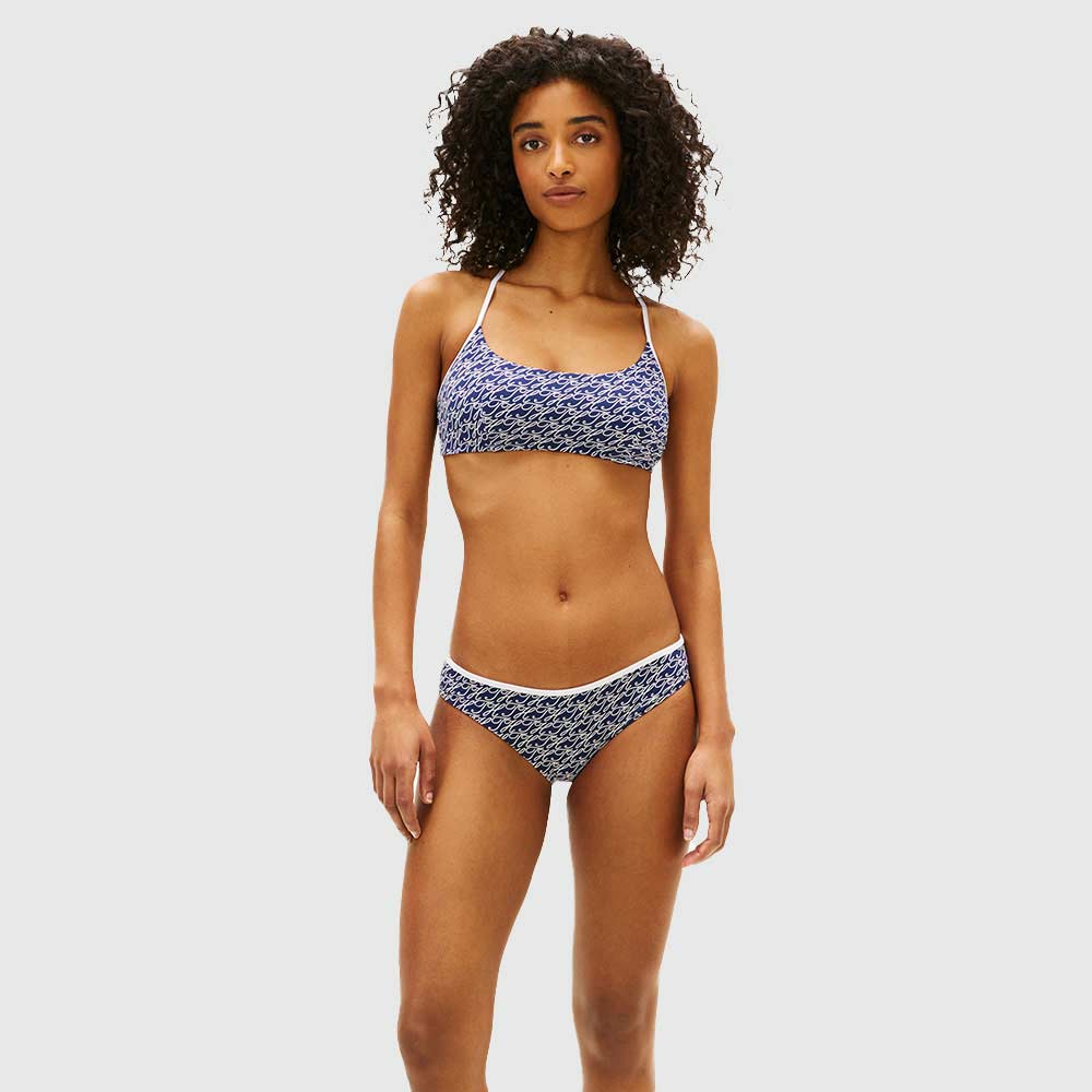 Classic Print Bikini Bottom - Navy