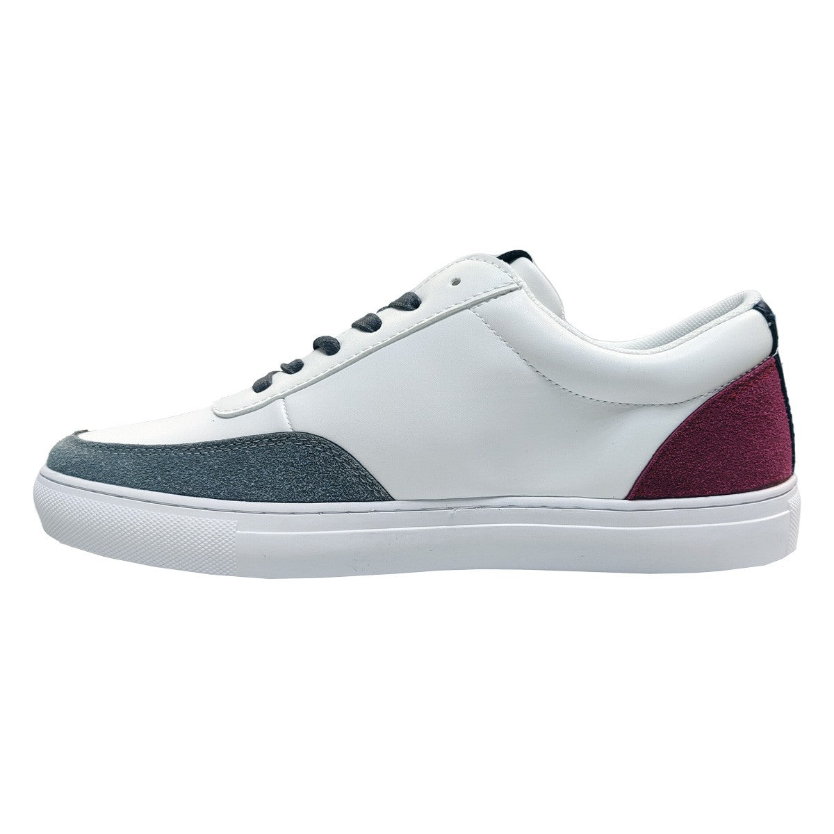 Suede Contrast Sneakers - White