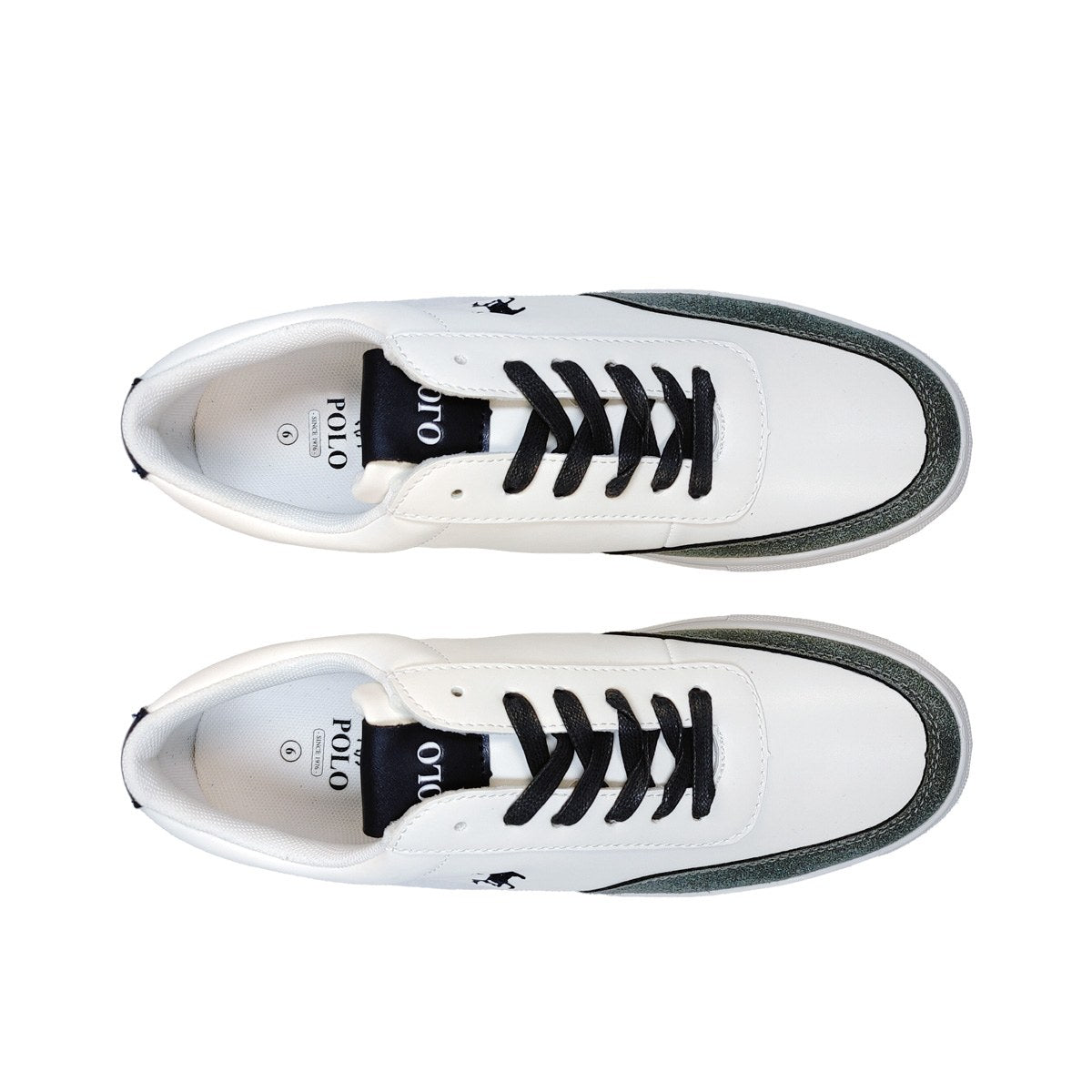 Suede Contrast Sneakers - White