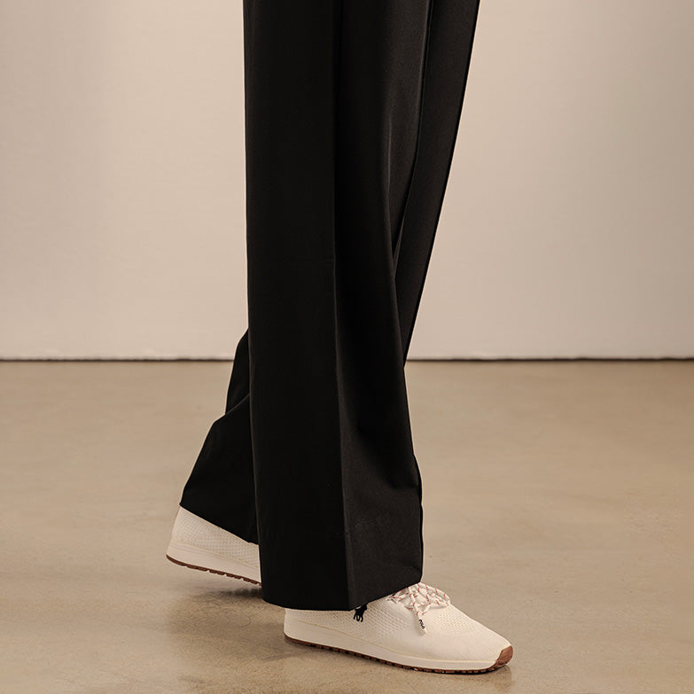 Amara Wide Leg Track Pants - Black