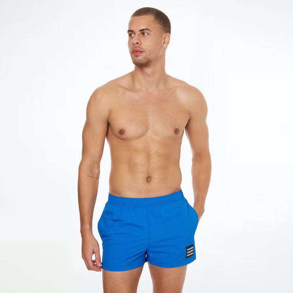 Short Drawstring Shorts - Bright Blue