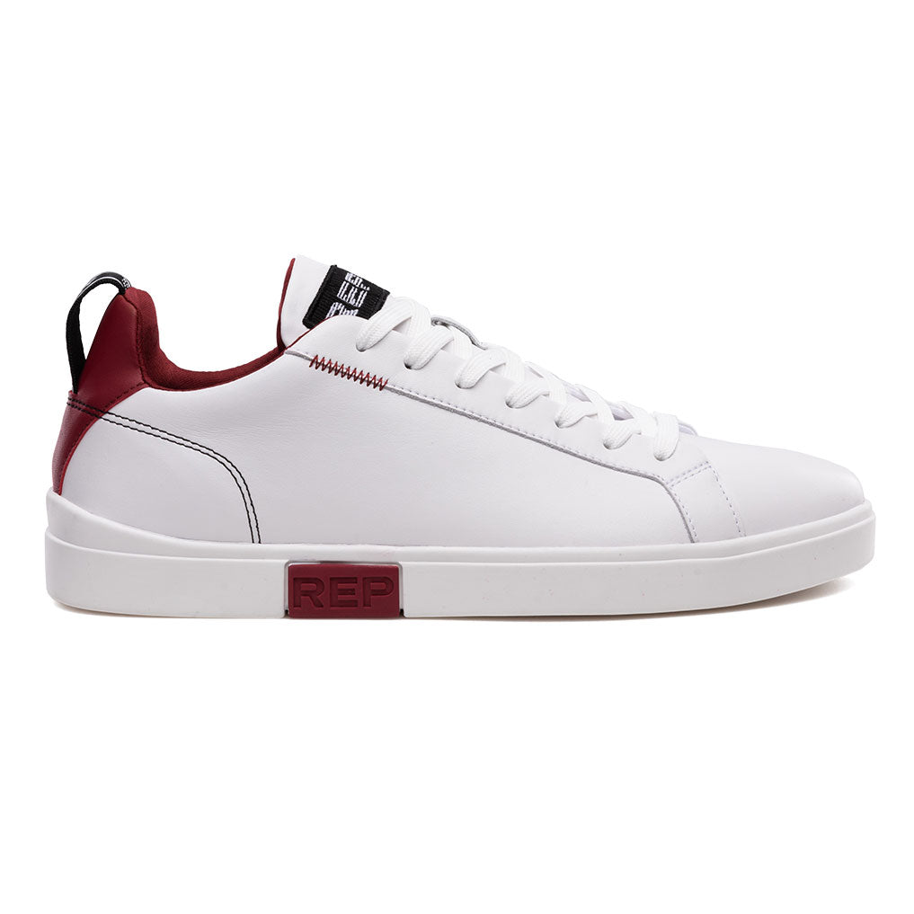Polaris BIC Lace Up Leather Sneaker - White