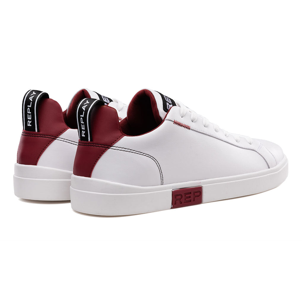Polaris BIC Lace Up Leather Sneaker - White