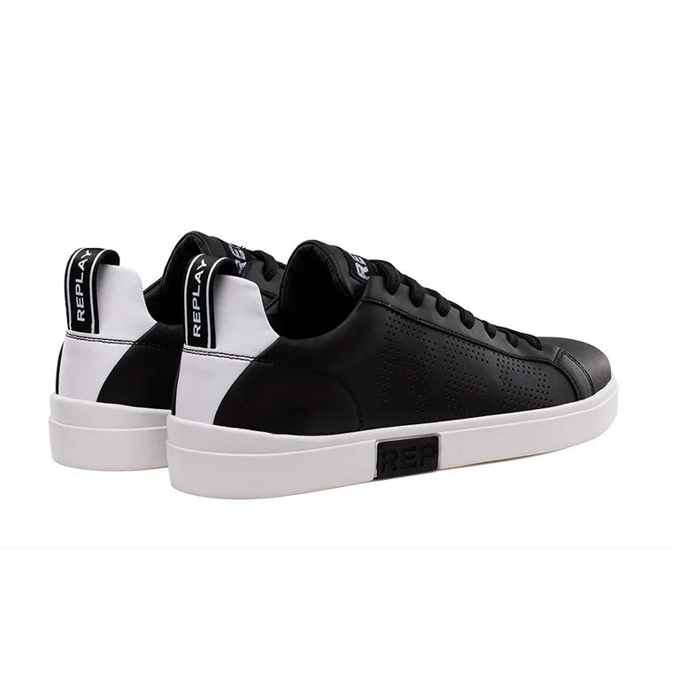 Polaris Perf Sneakers - Black With White Sole