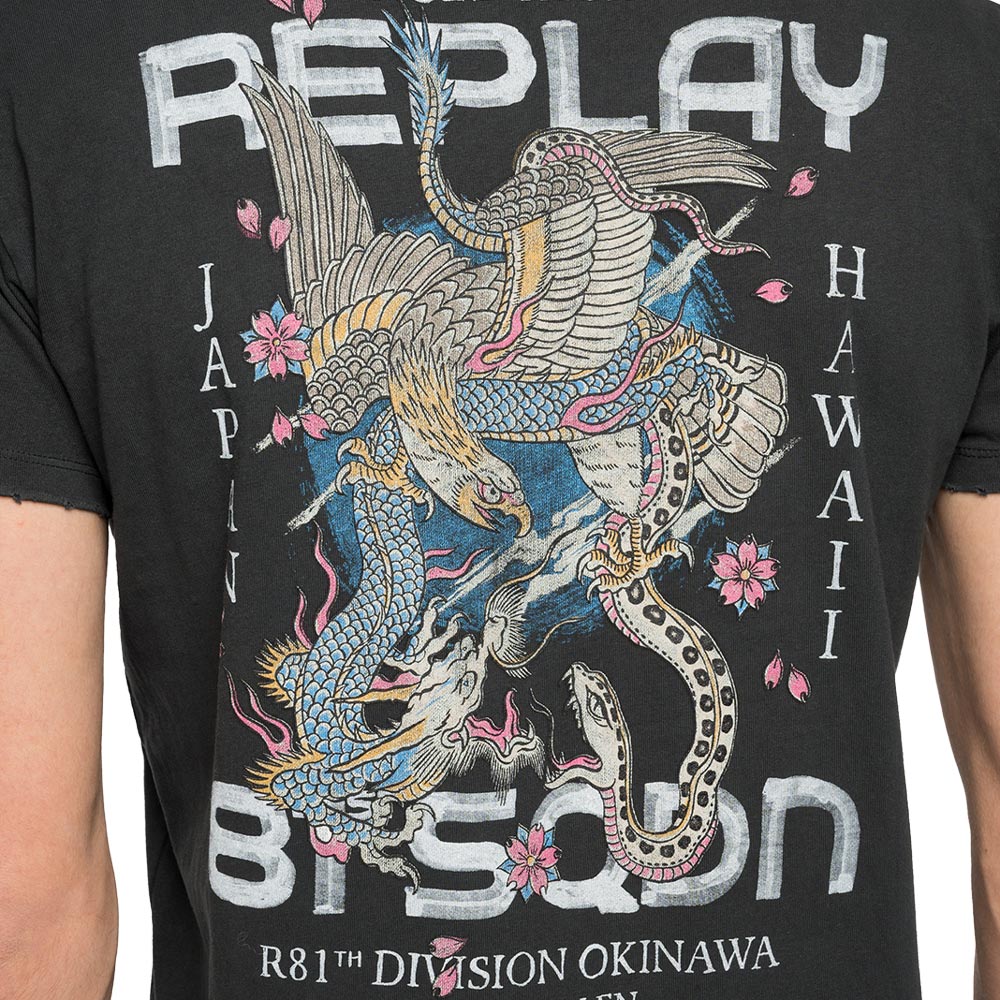 Hawaii Cotton T-Shirt - Black