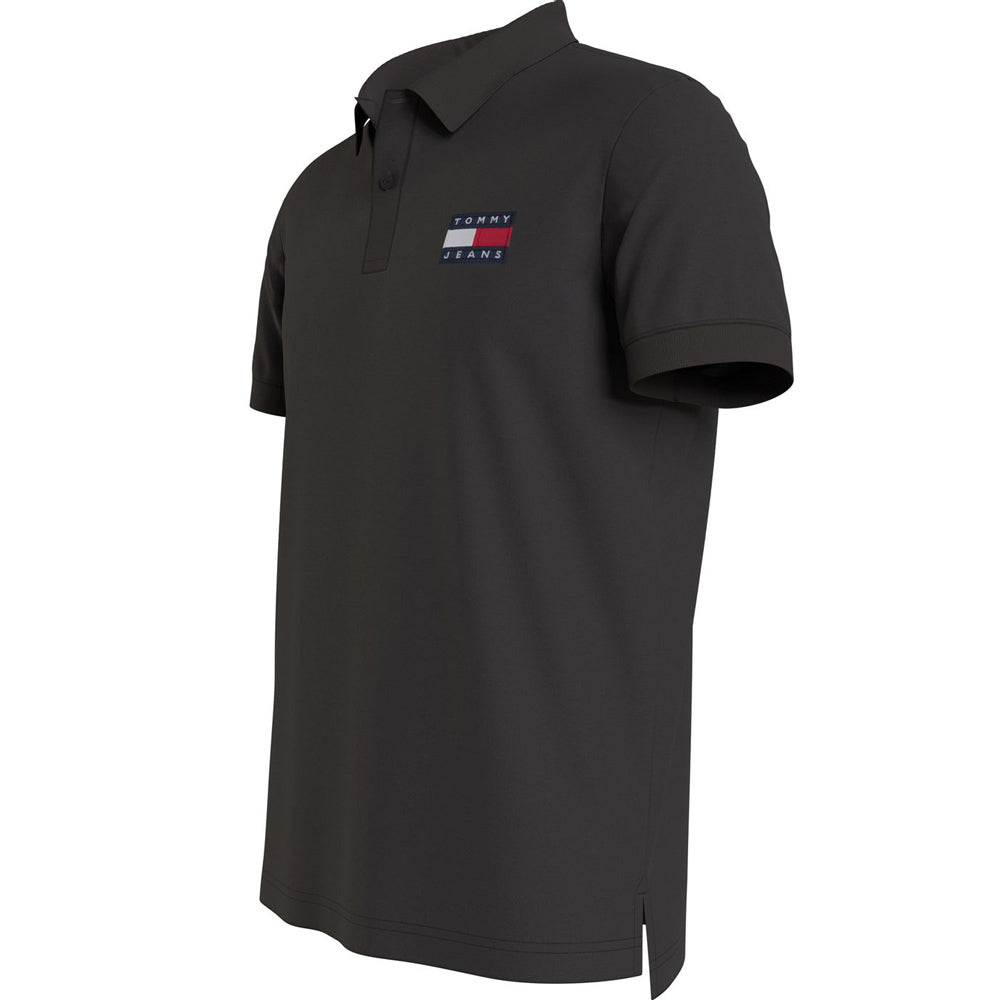 Badge Lightweight Polo Shirt - Black