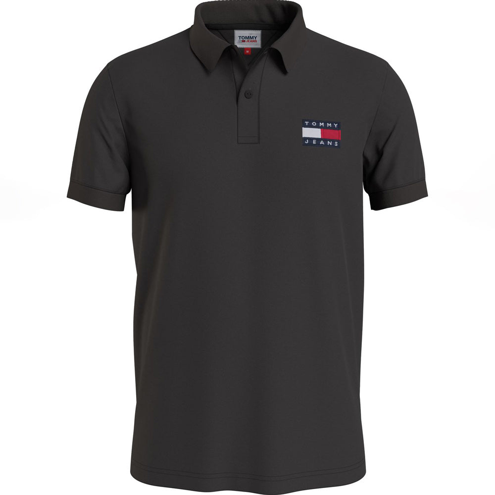 Badge Lightweight Polo Shirt - Black