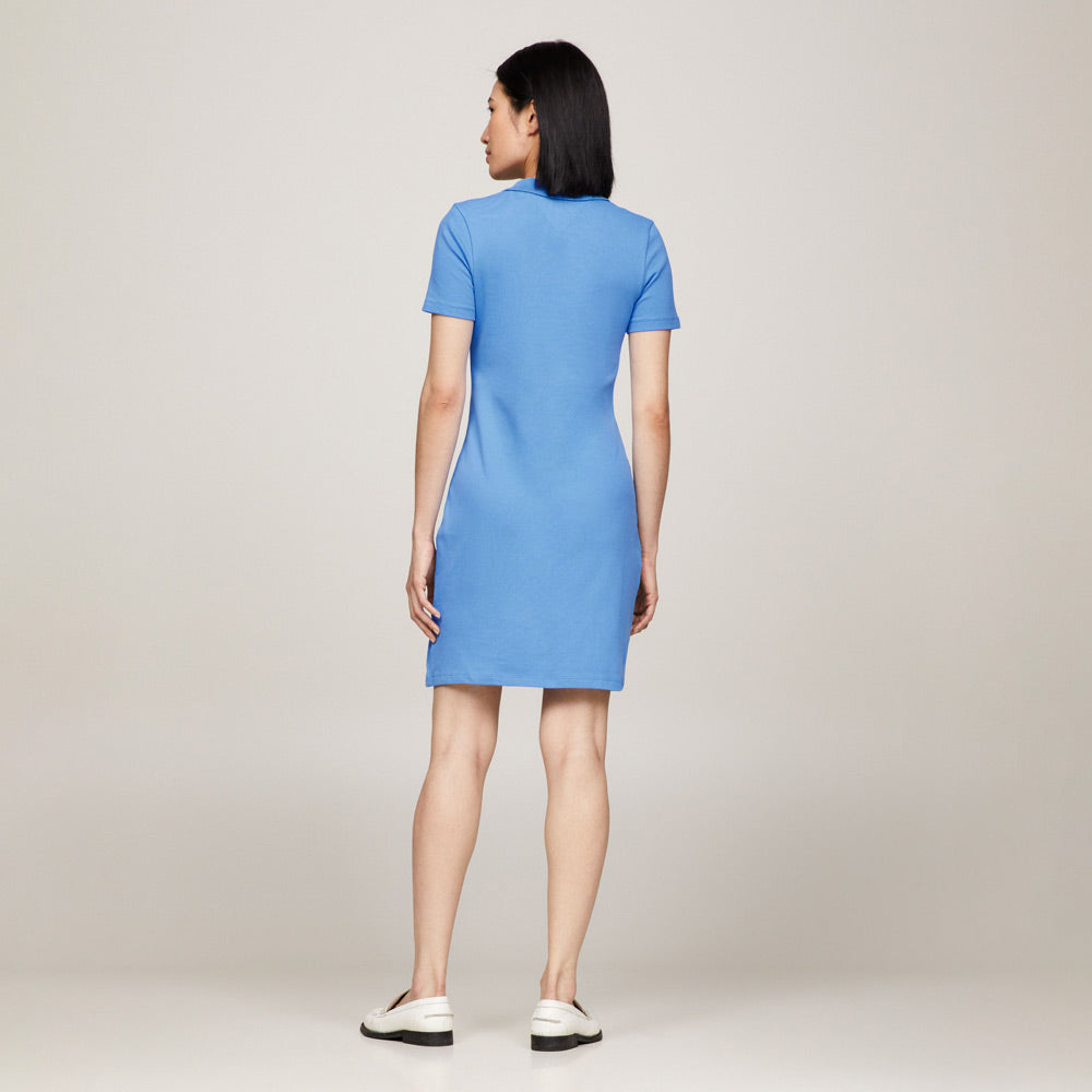 1985 Slim Pique Polo Dress - Blue