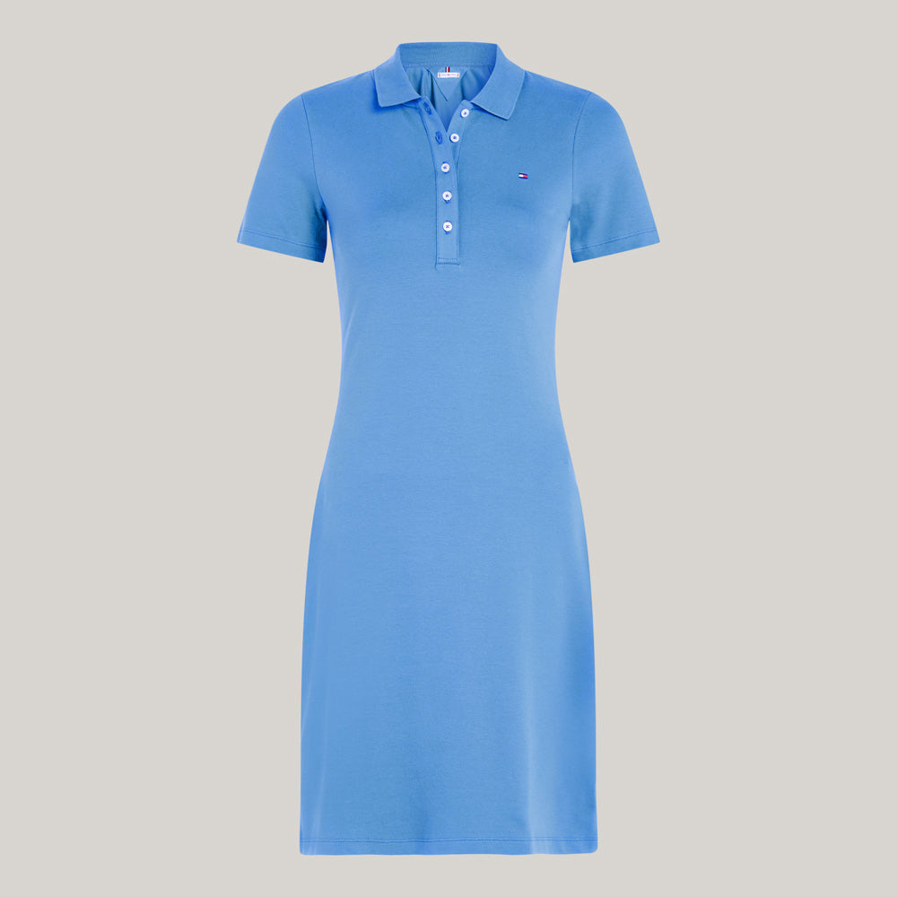 1985 Slim Pique Polo Dress - Blue