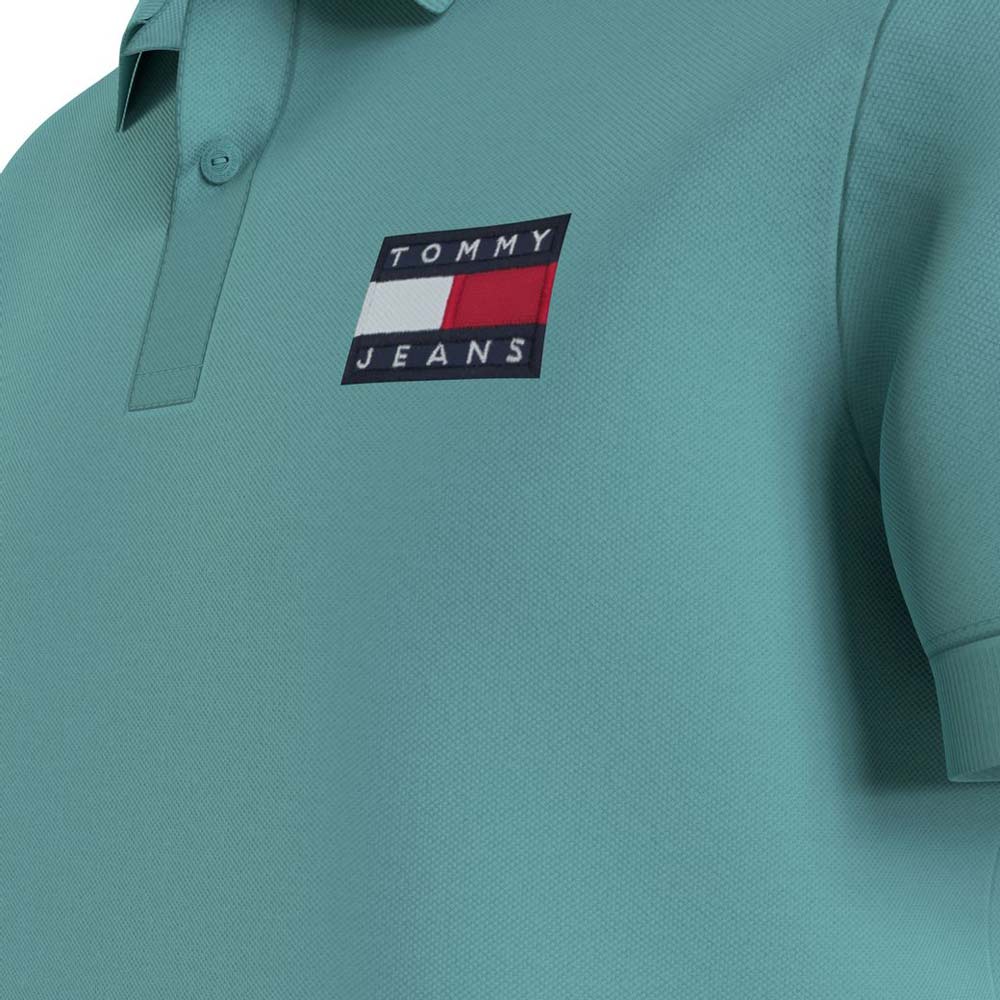 Badge Lightweight Polo Shirt - Turquoise