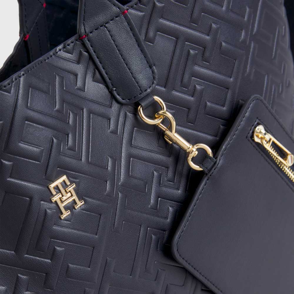 Iconic Embossed Tote Bag - Navy