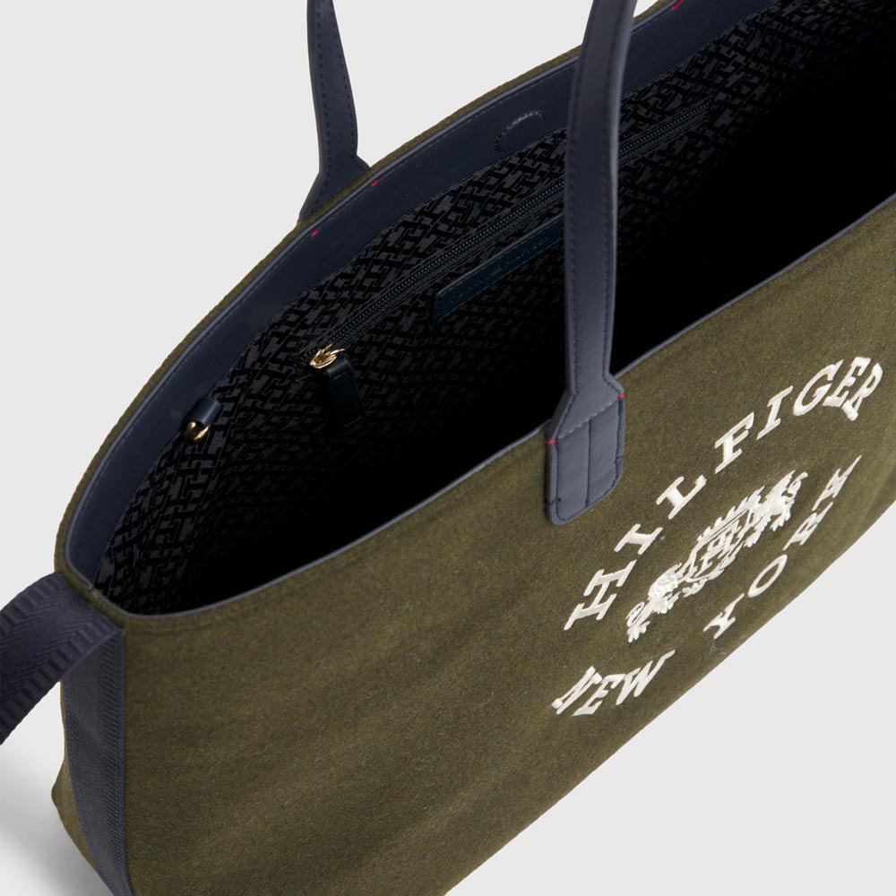Iconic Tote Wool Tote - Olive Green