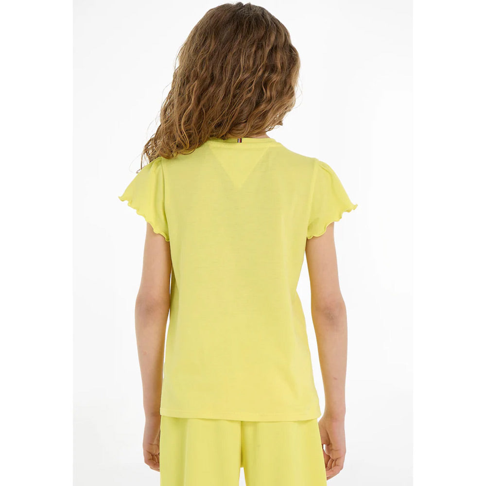 Kids Ruffle Sleeve Top - Yellow