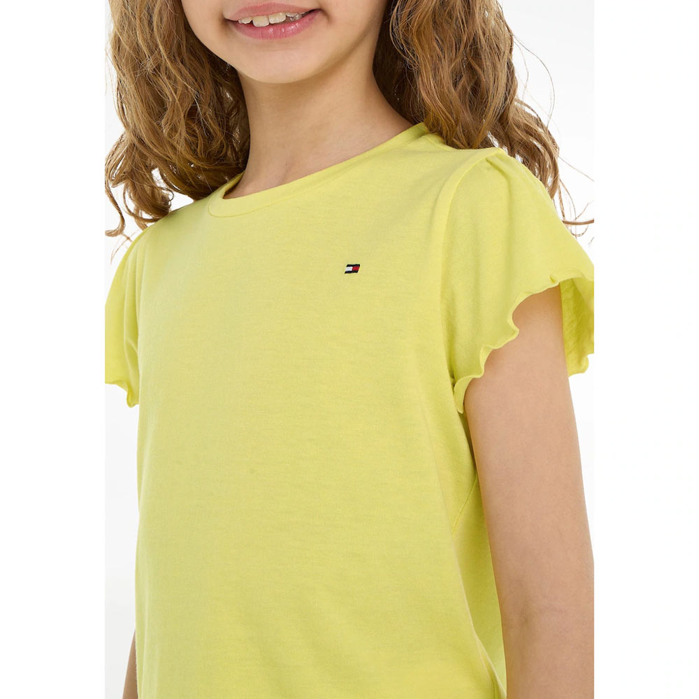 Kids Ruffle Sleeve Top - Yellow