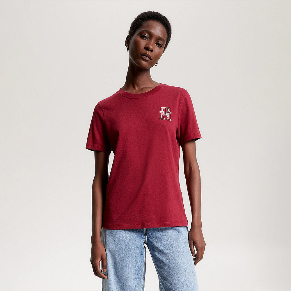 Modern Crew Neck T-Shirt - Burgundy