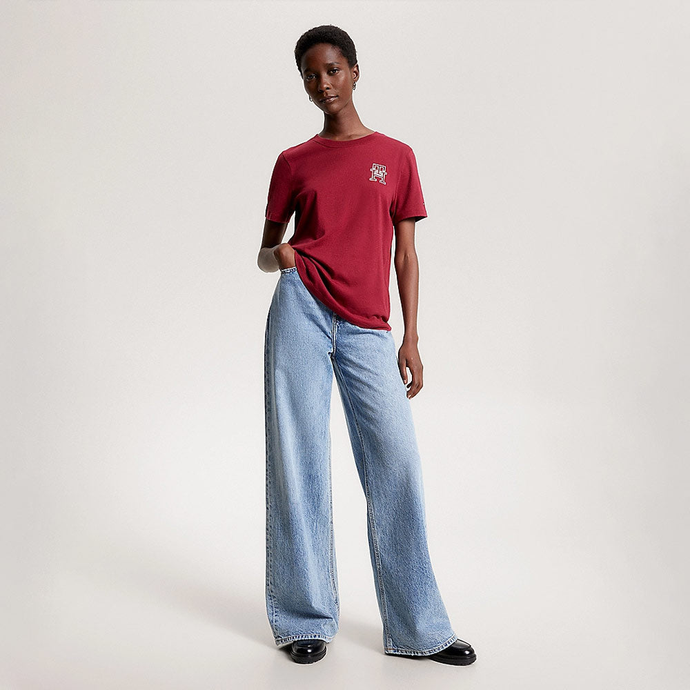 Modern Crew Neck T-Shirt - Burgundy