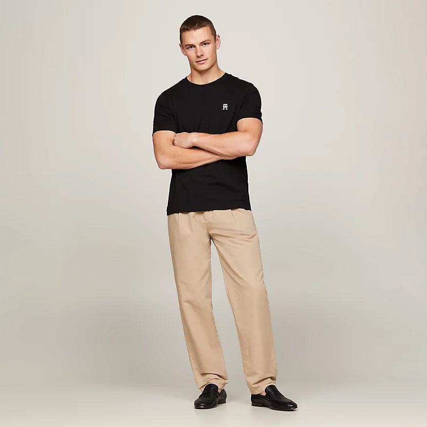 Monogram Embroidery T-Shirt - Black