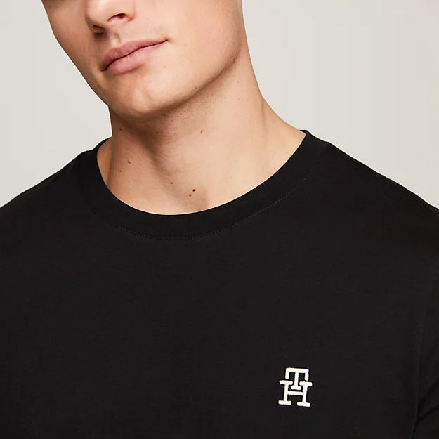 Monogram Embroidery T-Shirt - Black