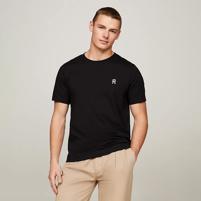 Monogram Embroidery T-Shirt - Black