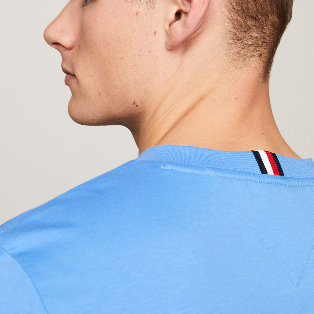Monogram Embroidery T-Shirt - Blue