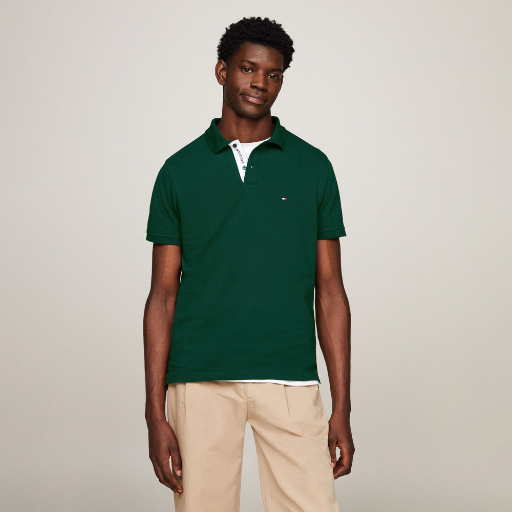 Monotype Placket Golfer - Dark Green