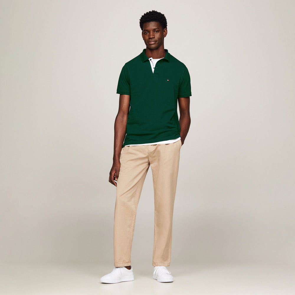 Monotype Placket Golfer - Dark Green