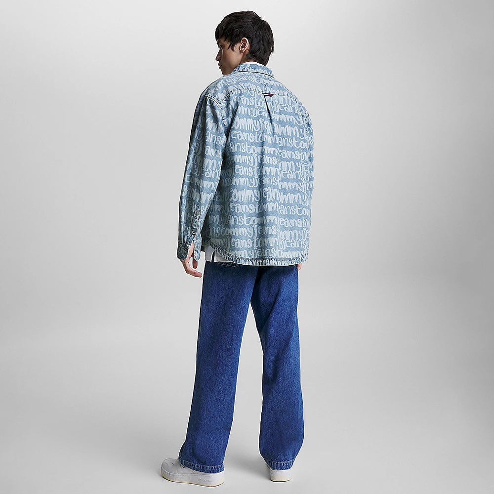 Graffiti Denim Shirt - Blue Multi