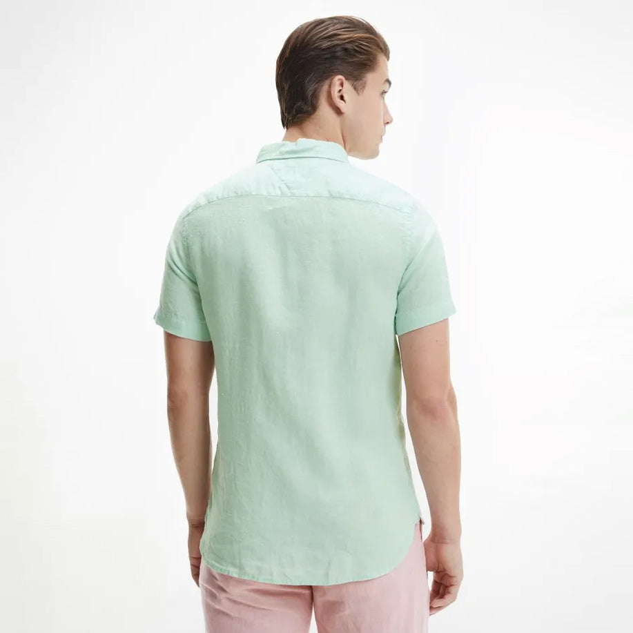 Pigment Dyed Short Sleeve Shirt - Mint