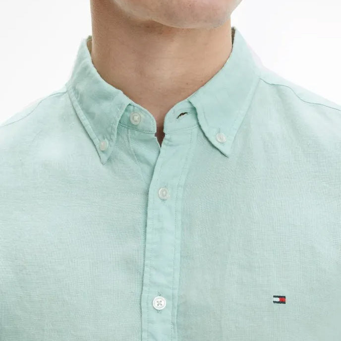 Pigment Dyed Short Sleeve Shirt - Mint