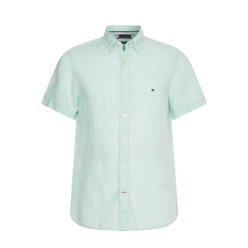 Pigment Dyed Short Sleeve Shirt - Mint