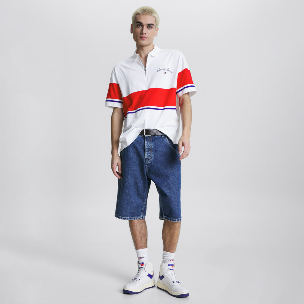 Skate Serif Rugby Shirt - White Multi