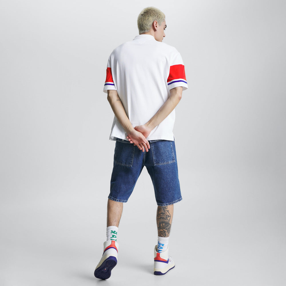 Skate Serif Rugby Shirt - White Multi