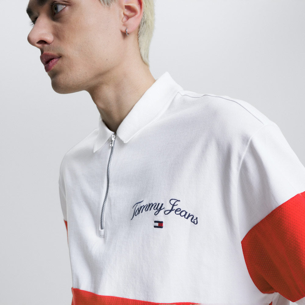 Skate Serif Rugby Shirt - White Multi