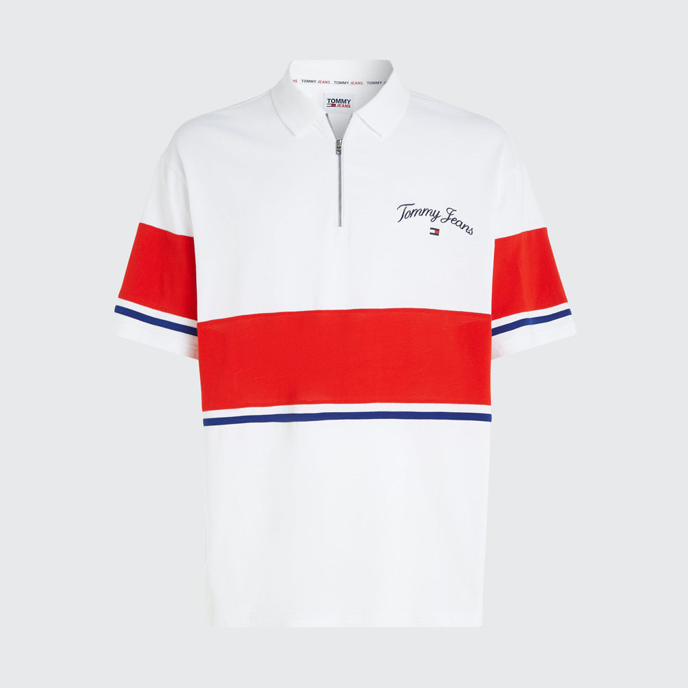 Skate Serif Rugby Shirt - White Multi