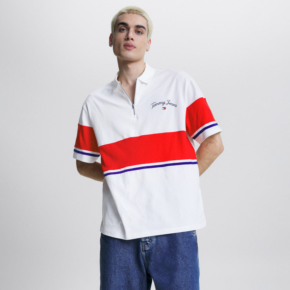Skate Serif Rugby Shirt - White Multi