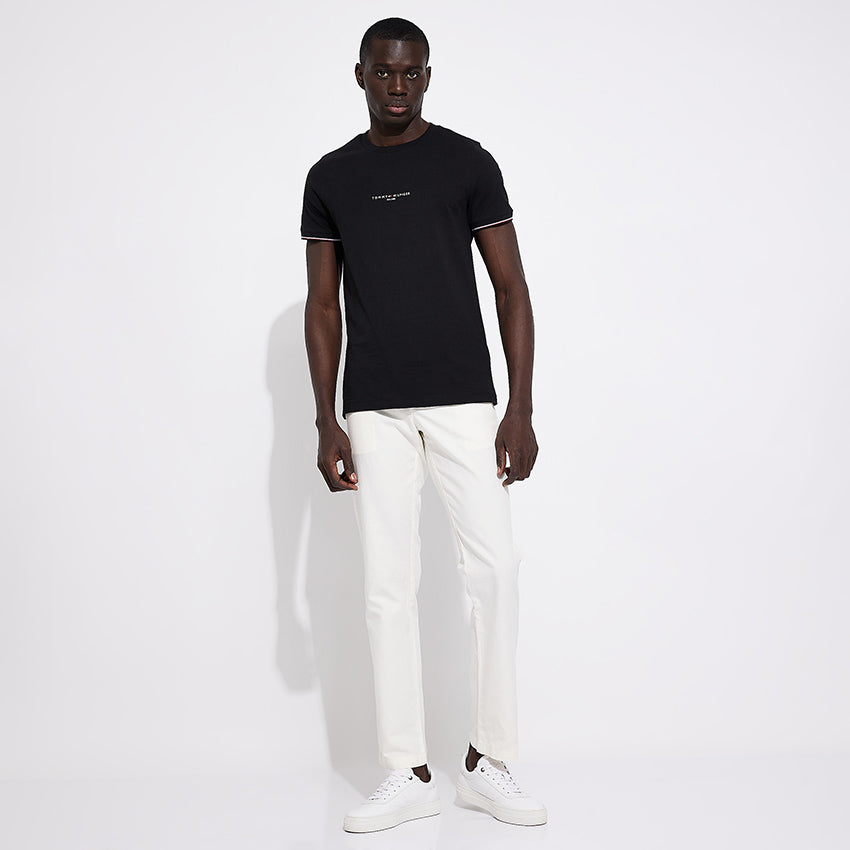 Logo Tipped T-Shirt - Black