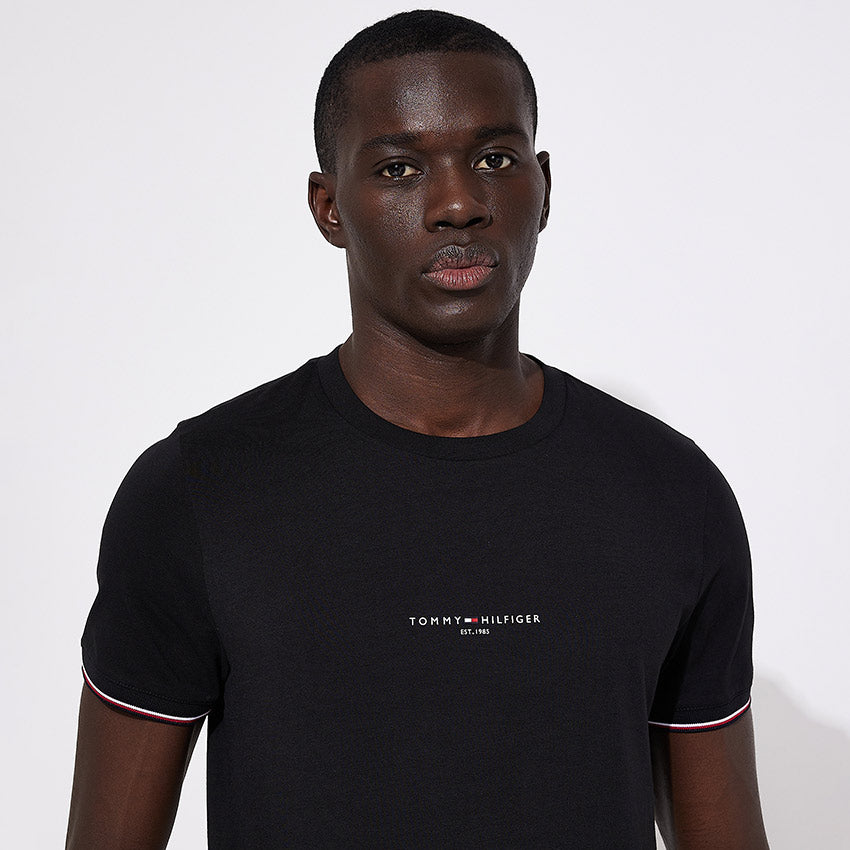 Logo Tipped T-Shirt - Black