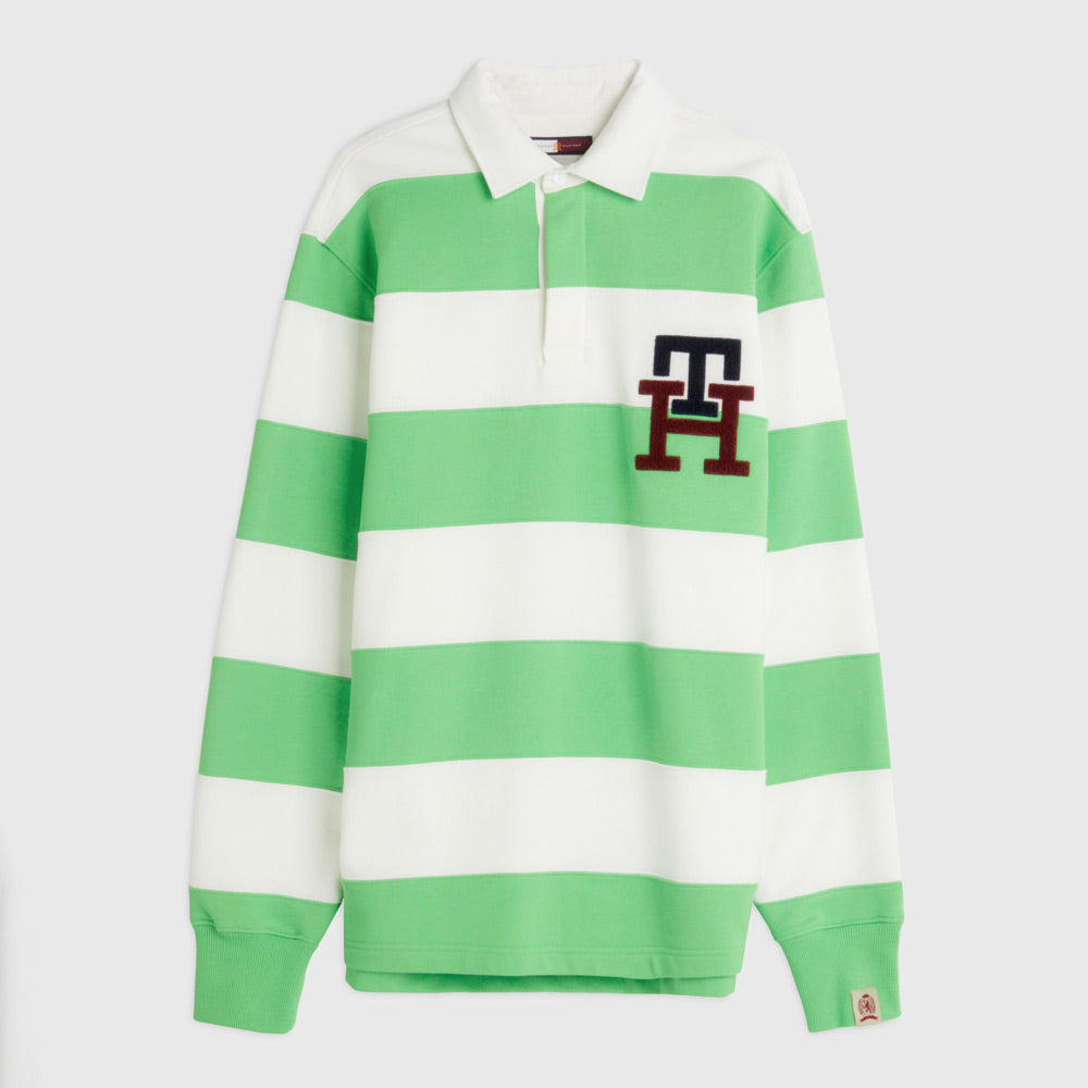 Paneled Striped Rugby Shirt - Stripe