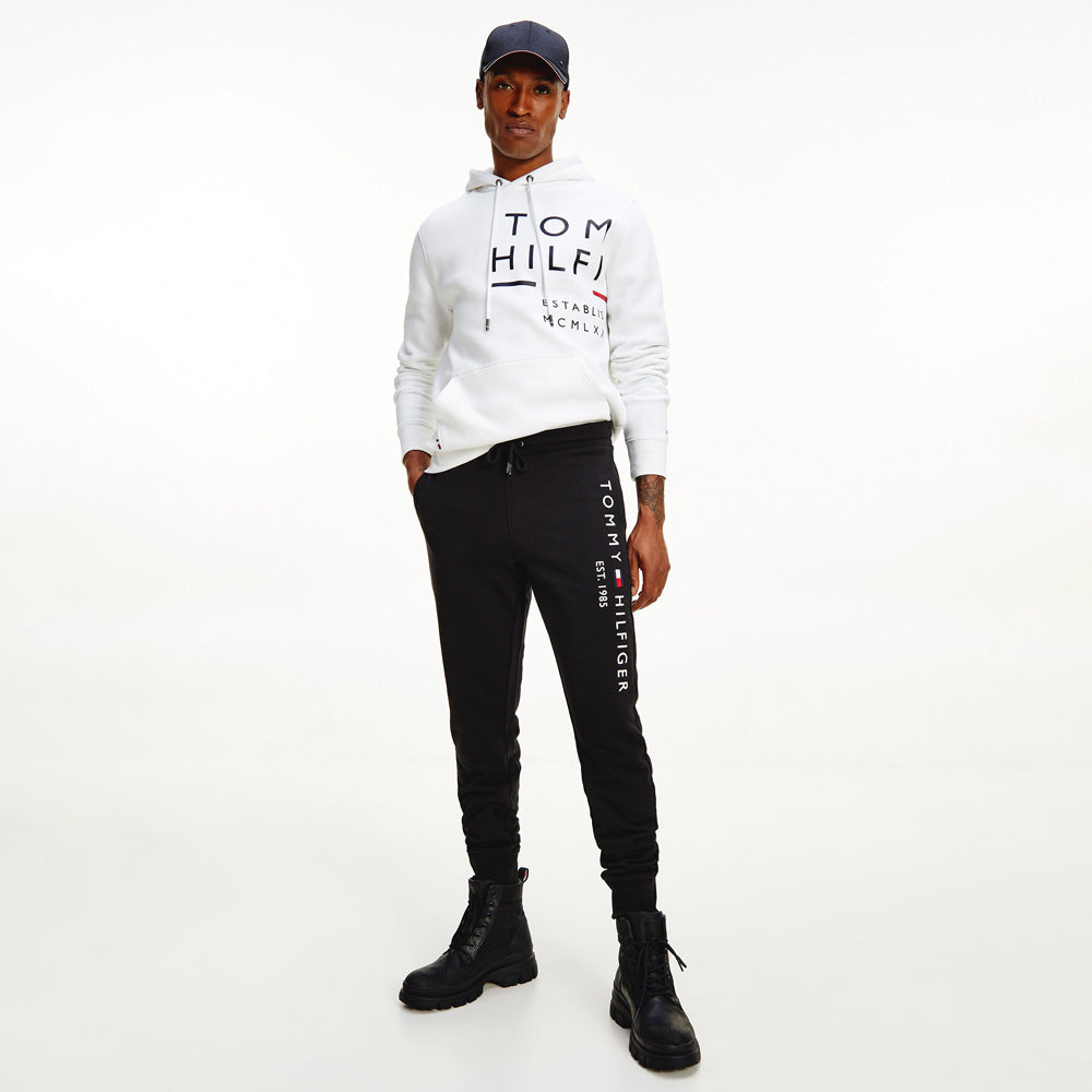 Cotton Blend Logo Sweatpants - Black