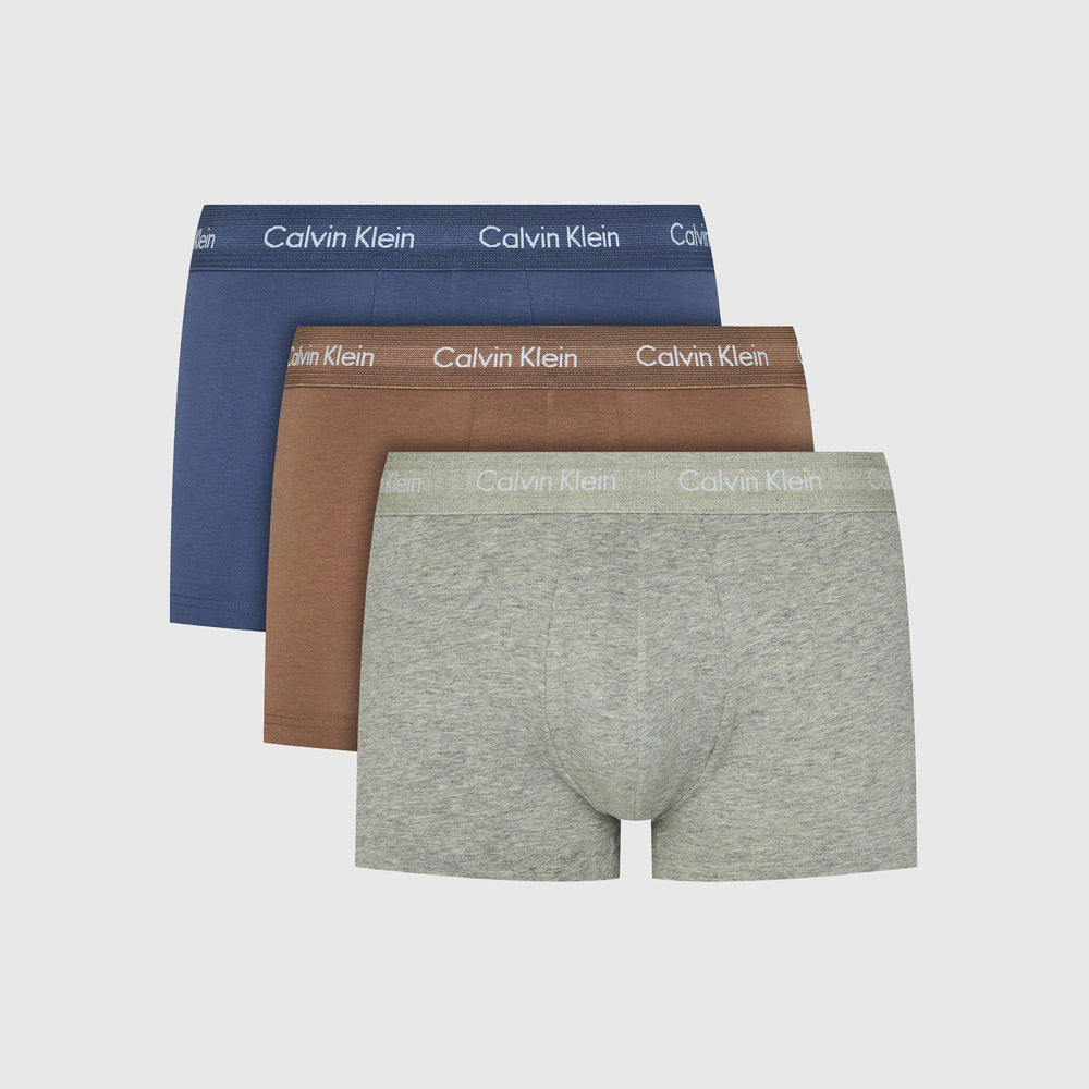 Low Rise 3 Pack Trunks - Navy Multi
