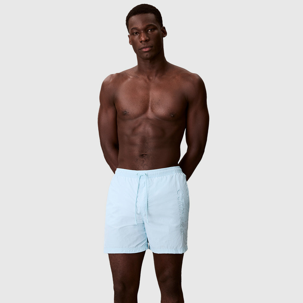 Medium Drawstring Swim Shorts - Light Blue