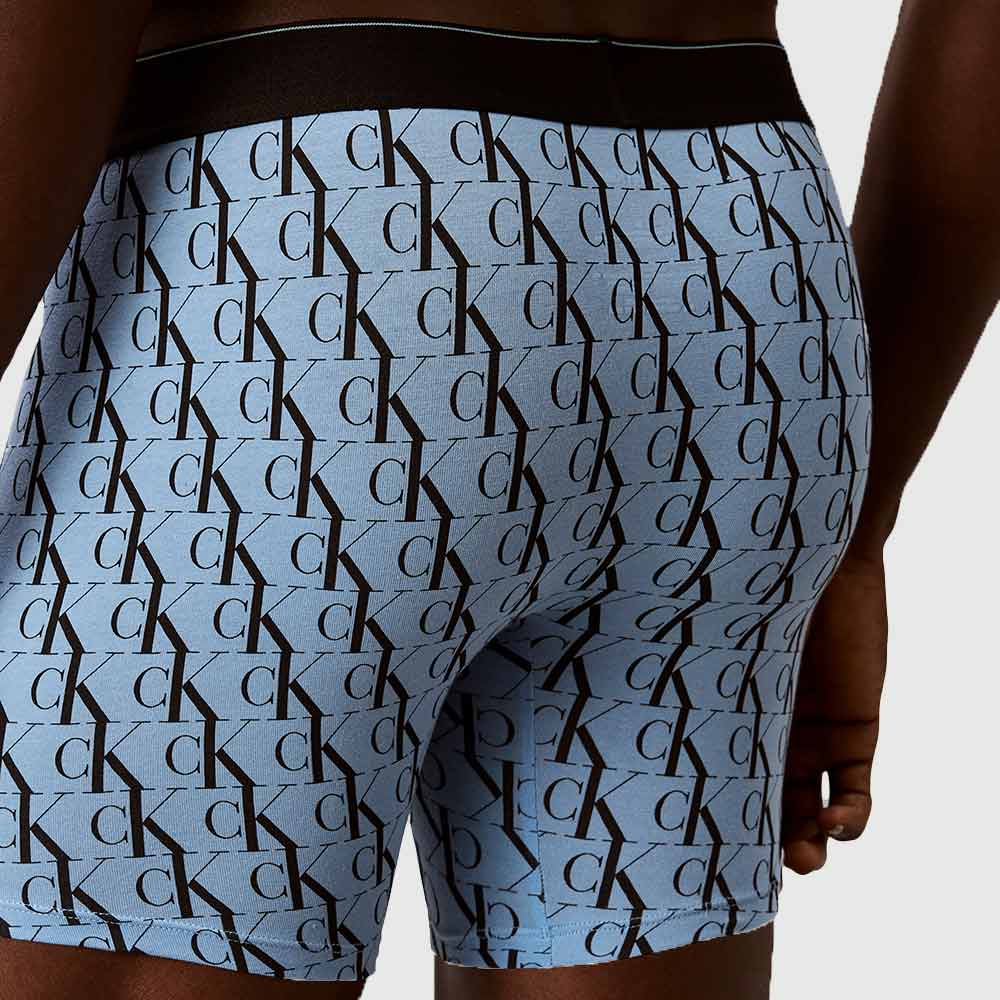 3 Pack Cotton Stretch Boxer Briefs - Blue Multi