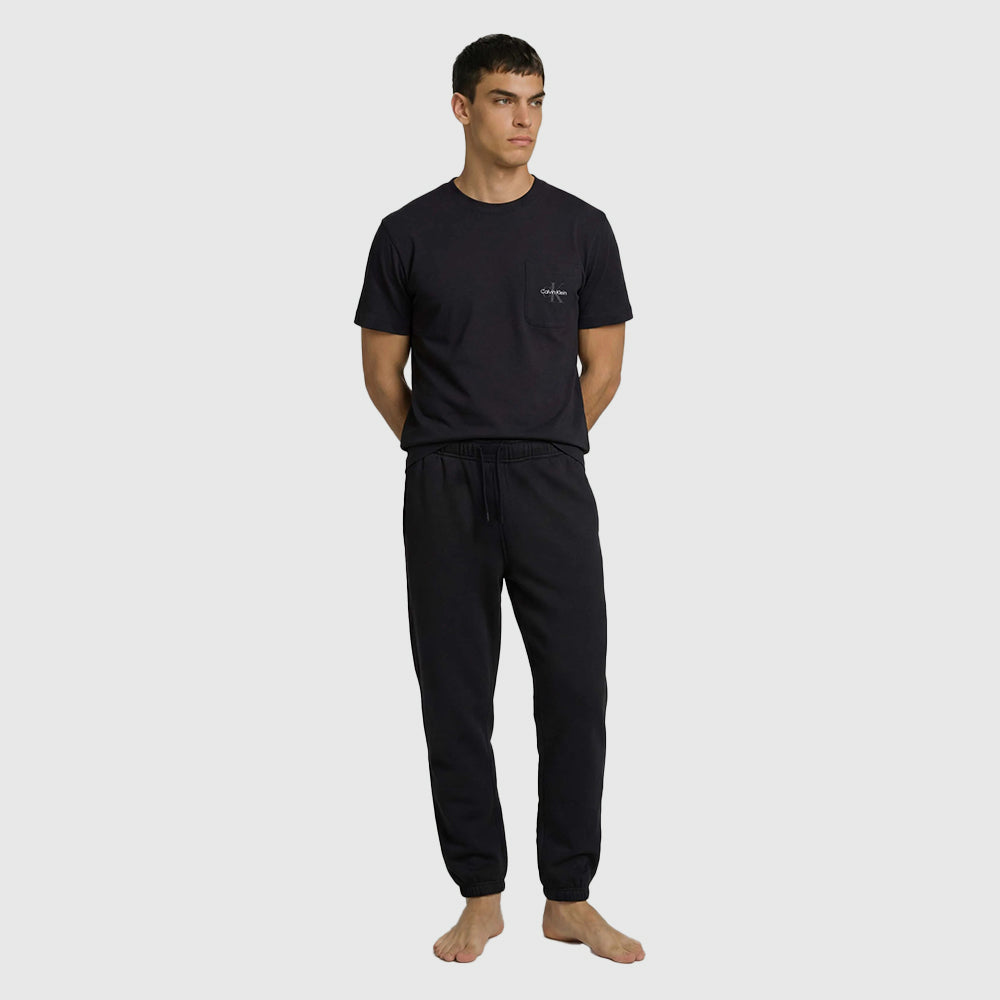 Crew Neck Pyjama T-Shirt - Black