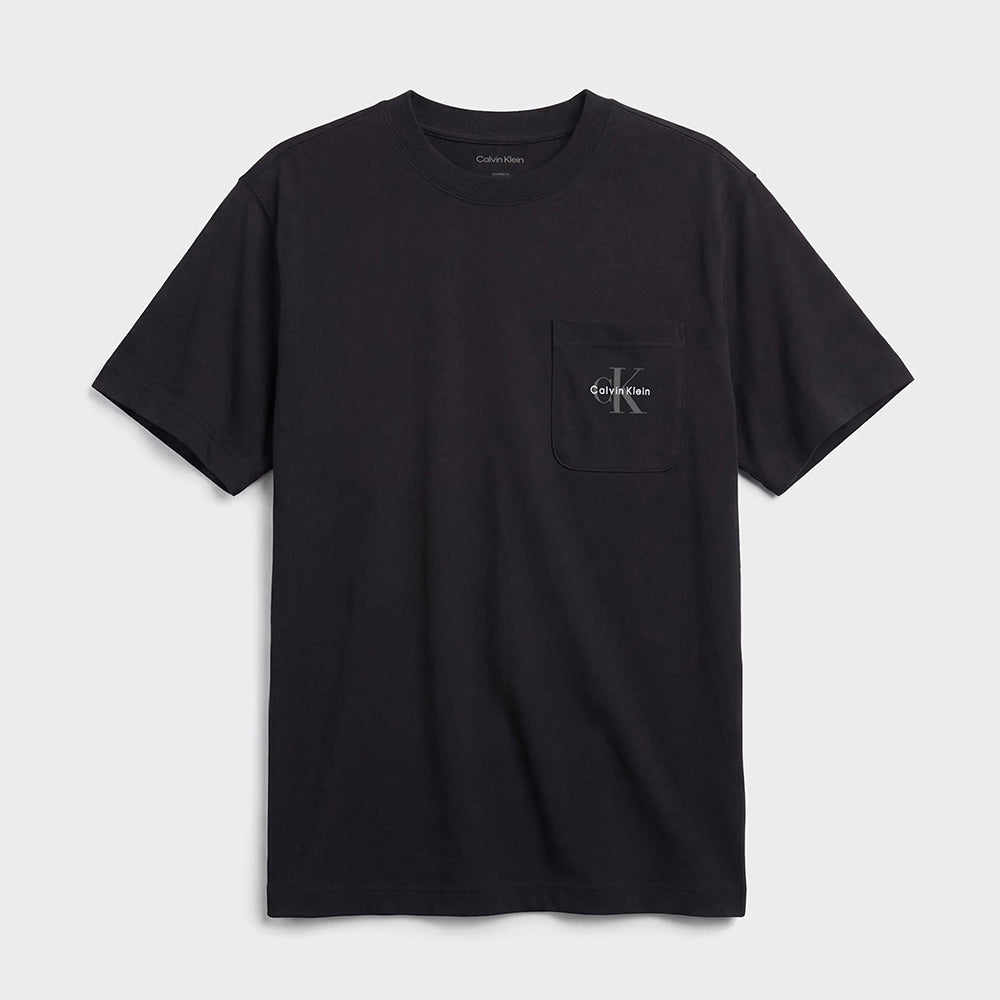 Crew Neck Pyjama T-Shirt - Black