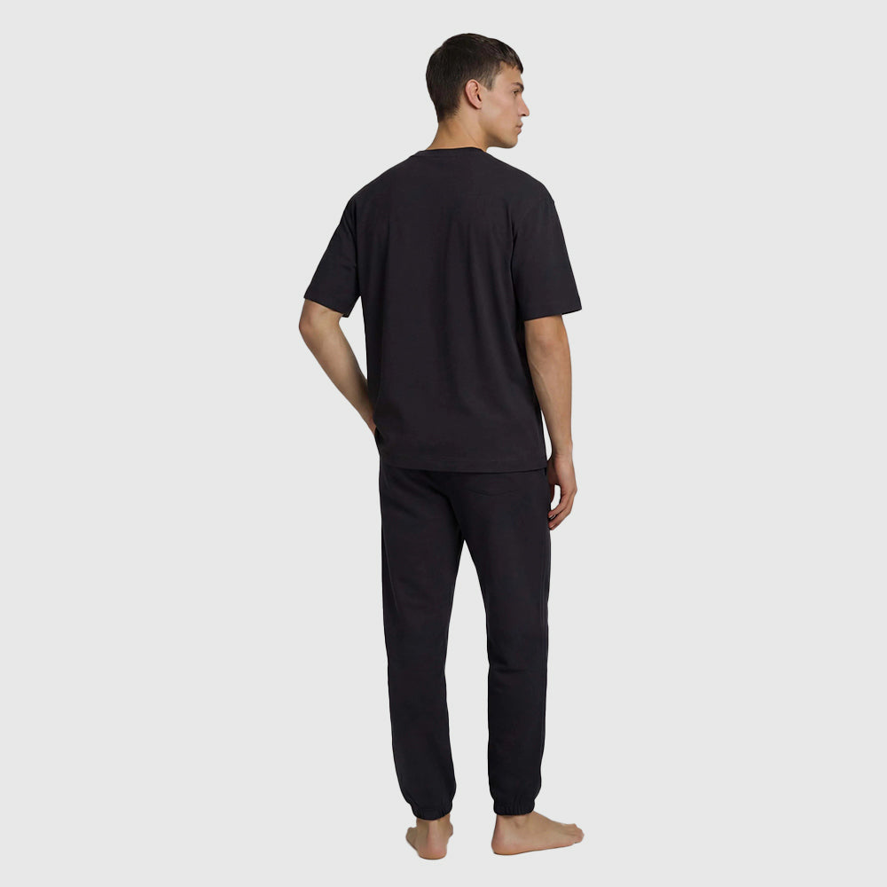 Crew Neck Pyjama T-Shirt - Black